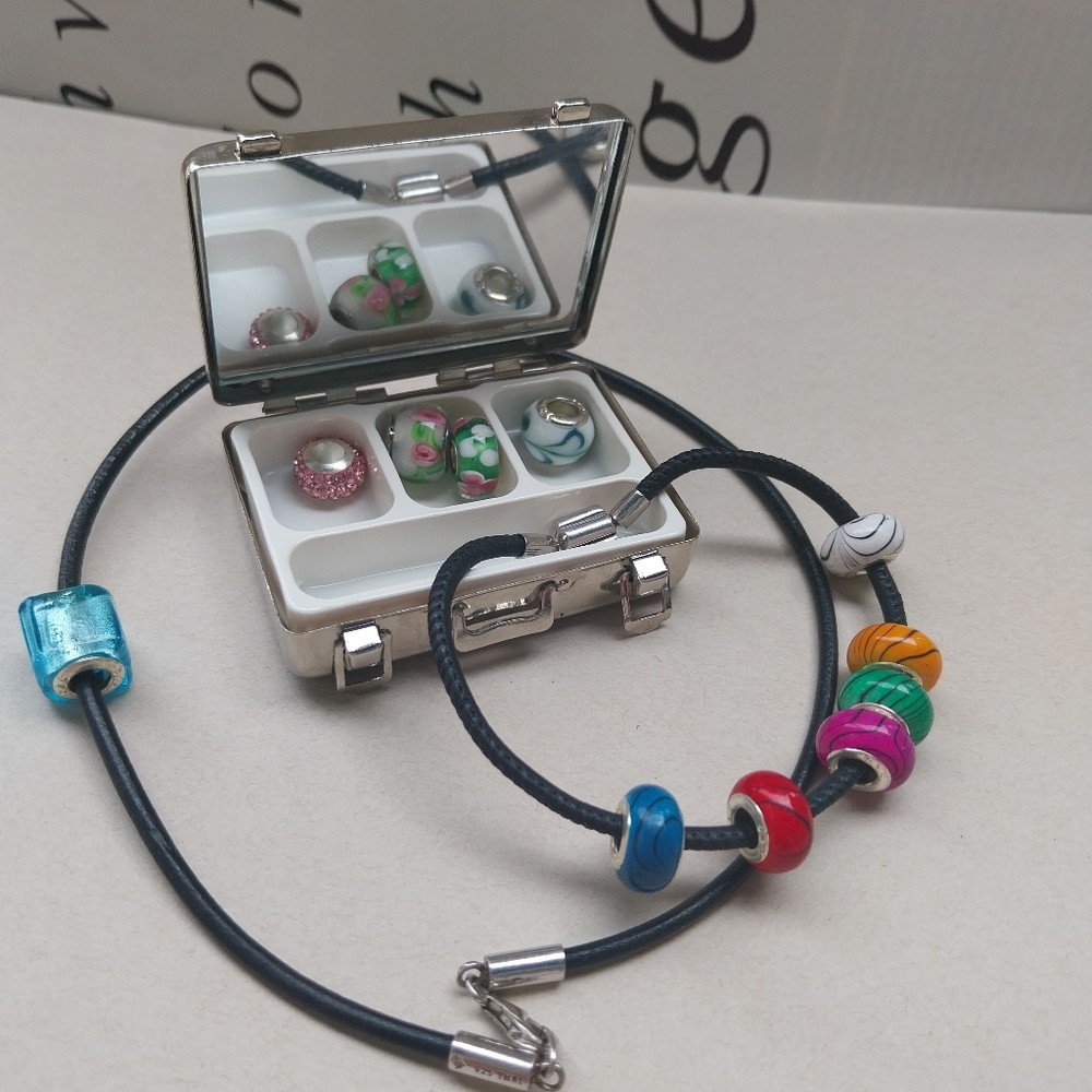 Sterling Silver Colorful Beaded Necklace - Picture 13 of 16